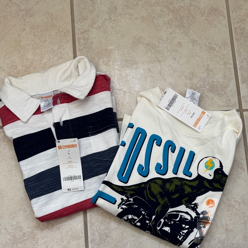 Gymboree Kids Polo and Graphic Tee - Red, White, Blue